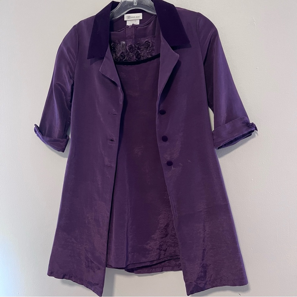 Vintage Bonnie Jean Purple Dress & Coat Girl’s Sz 10